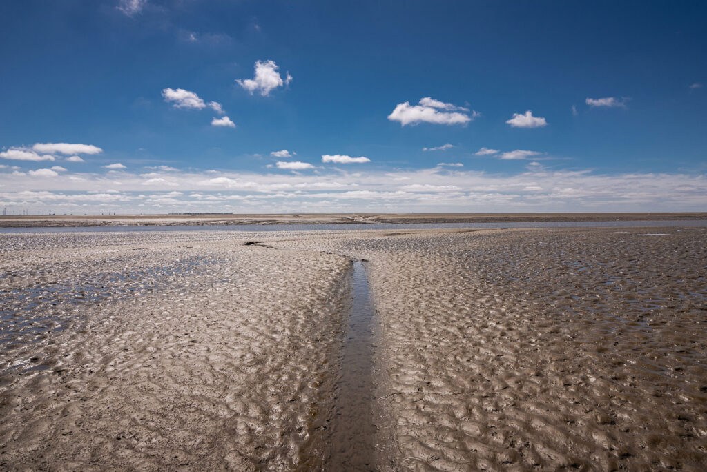 Halt ohne Wasser, das Watt